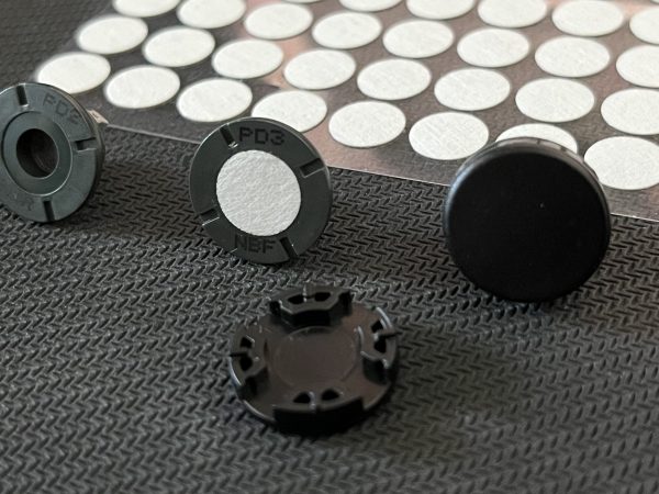 Additional environmental protection for the Rosahl PD membranes is available from a self-adhesive PTFE vent cover, with optional plastic cap